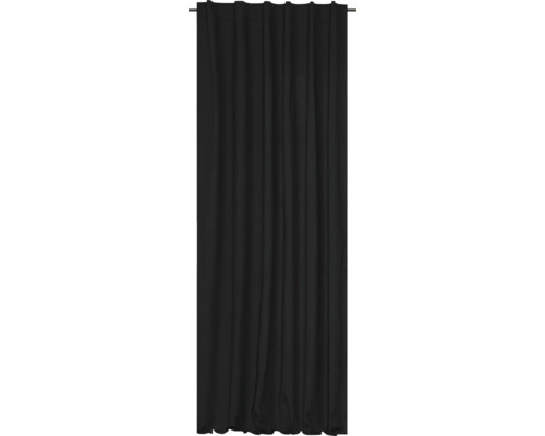 Vorhang mit Universalband Canvas schwarz 140x280 cm