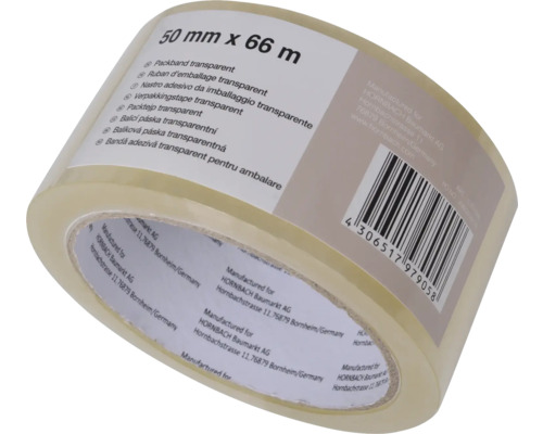 Transparente Klebebandrolle, 50 Millimeter x 66 Meter
