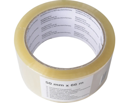Rolle transparentes Paketband mit 50 mm Breite und 66 m Länge