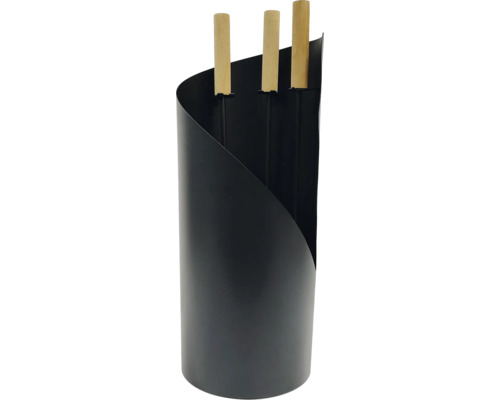 Kaminbesteck Göteborg schwarz 3-teilig Kaminbesteck-Garnitur mit drei Werkzeugen und Halterung