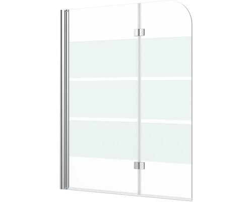 Duschwand aus Glas mit Beschlägen