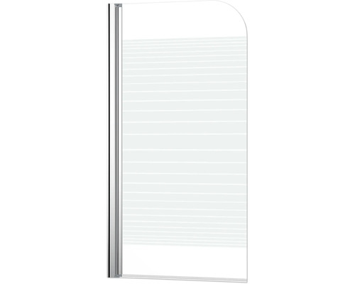 Paroi de douche avec motif à rayures horizontales