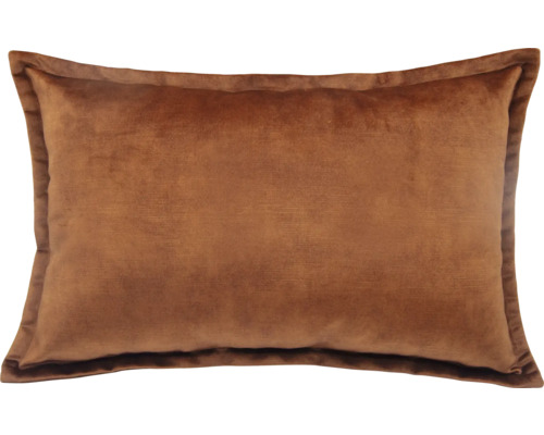 Coussin décoratif velours cognac 40x60 cm