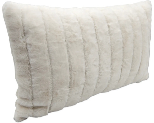 Coussin décoratif avec texture de fourrure
