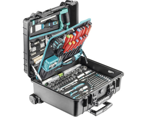 Technocraft Boîte à outils PRO TROLLEY PREMIUM 420 x 225 x 485 mm noir 213 pièces