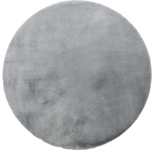 Tapis rond gris à surface douce
