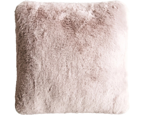 Coussin carré avec texture de fourrure