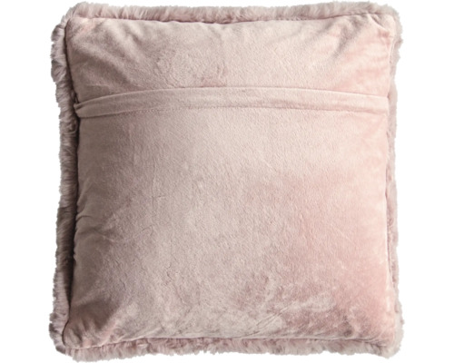 Coussin décoratif avec bordure en fourrure