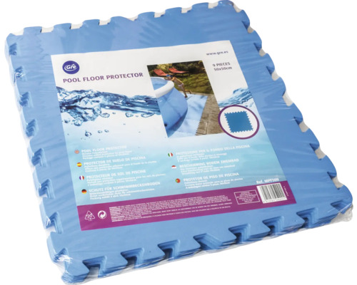 Ensemble de tapis de protection de sol de piscine, neuf pièces, 50x50 cm chacune