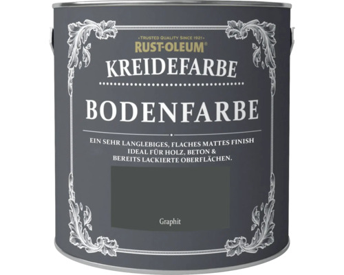 Rust-Oleum Kreidefarbe Bodenfarbe graphit 2,5 l Rust-Oleum Kreidefarbe Bodenfarbe in Graphitdose
