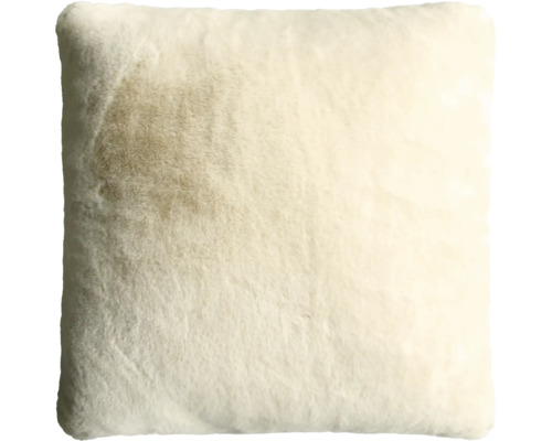 Coussin décoratif carré avec texture de fourrure