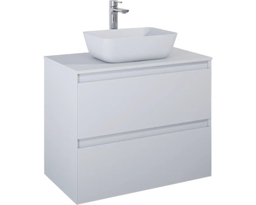 Meuble sous lavabo Jungborn DECEM lxhxp 80x63.5x45.8 cm stone mat