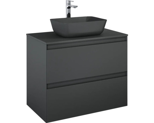 Meuble sous lavabo Jungborn DECEM lxhxp 80x63.5x45.8 cm anthracite mat