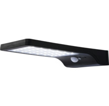 Lampe solaire LED noire avec détecteur de mouvement