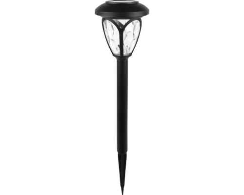 Éclairage solaire 1 LED fixe 0,06 W noir Lampe solaire noire pour jardin