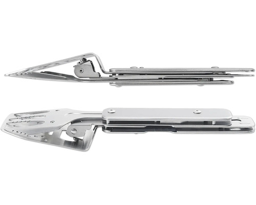 Pince à barbecue en acier inoxydable en deux vues