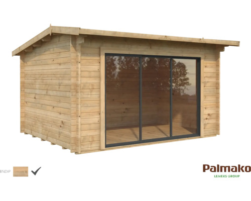 Abri de jardin Palmako Ines 11,1 m² Slide Plus avec plancher 390 x 300 cm marron