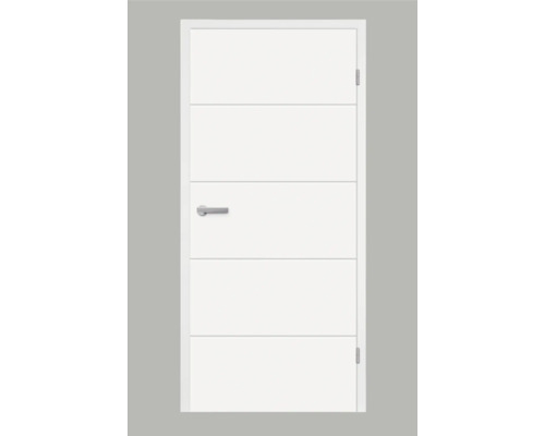 Porte intérieure Pertura Perla 05 laque blanche (semblable à RAL 9010) 73.5 x 198.5 cm droite sans perçage pour serrure Porte intérieure Pertura Perla 05 laque blanche (semblable à RAL 9010) 73.5 x 198.5 cm droite sans perçage pour serrure