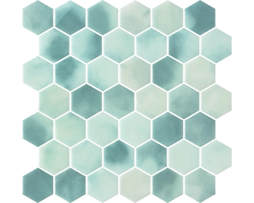 Mosaïque pour piscine Hex XL Cotto Carel 28.4x28.6 cm Mosaïque hexagonale pour mur et sol