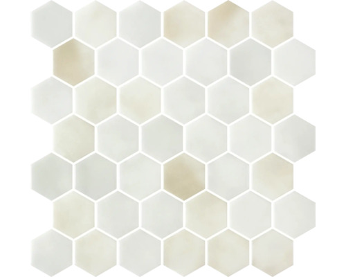 Mosaïque pour piscine Hex XL Cotto Gaia 28.4x28.6 cm Carreau de mosaïque de forme hexagonale en pierre