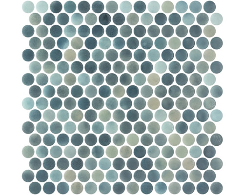 Mosaïque pour piscine Penny Cotto Yadel 28.4x28.6 cm Mosaïque avec des pierres rondes émaillées