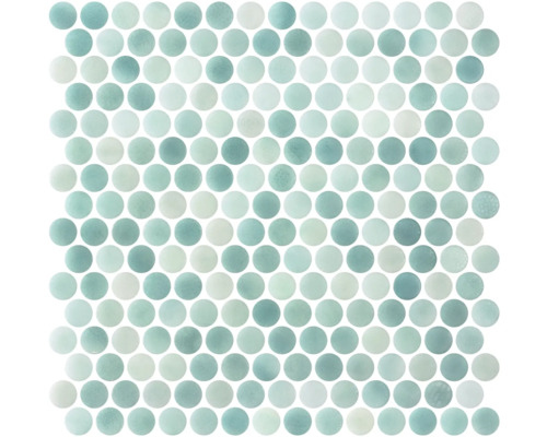 Mosaïque pour piscine Penny Cotto Carel 28.4x28.6 cm Panneau de carreaux avec pierres de mosaïque rondes