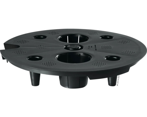 Fond de séparation Lechuza pour Rondo 40/Diamante 40 noir Table de plantation Lechuza avec plusieurs trous de plantation et pieds