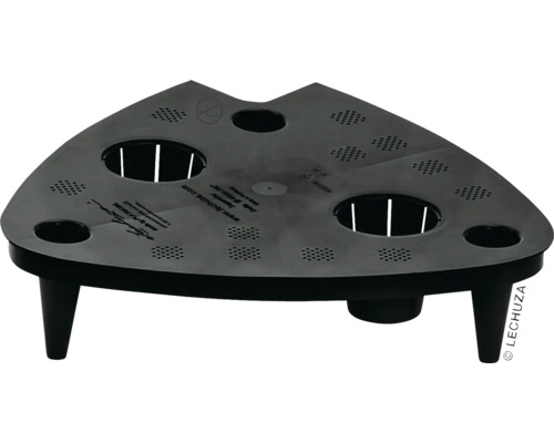 Fond de séparation Lechuza pour Delta 30 noir Table de plantation d''angle noire avec trous pour plantes