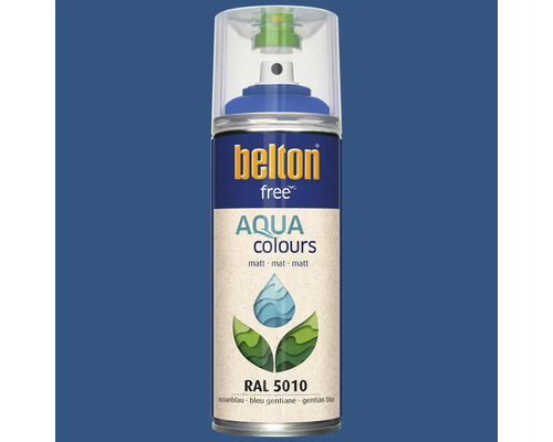 Aérosol de peinture Belton Free Aqua, RAL 5010 bleu gentiane