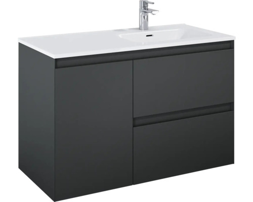 Meuble sous lavabo Jungborn DECEM lxhxp 100x63.5x45.8 cm anthracite mat