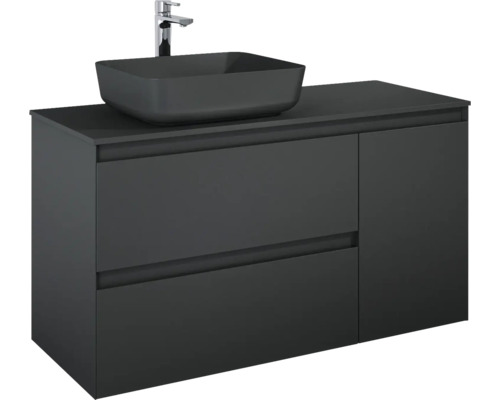 Meuble sous lavabo Jungborn DECEM lxhxp 120x63.5x45.8 cm anthracite mat