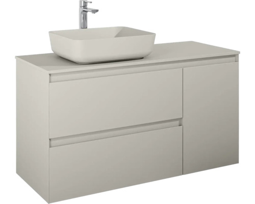 Meuble sous lavabo Jungborn DECEM lxhxp 120x63.5x45.8 cm fume mat