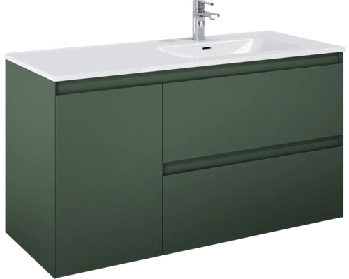 Jungborn DECEM Waschtischunterschrank BxHxT 120x63.5x45.8 cm forest grün matt