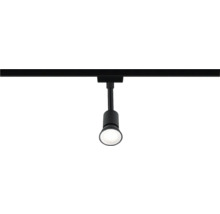 Schwarze Schienenleuchte mit LED-Leuchtmittel