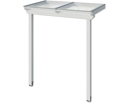 Weisses Carport mit Polycarbonat-Dach