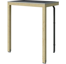 Holzcarport mit Flachdach und Regenrinne
