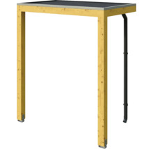Holzcarport mit Flachdach und Regenrinne