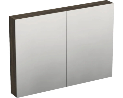 Armoire de toilette Jungborn TRENTA lxhxp 100x72x14.4 cm gladstone chêne tabac