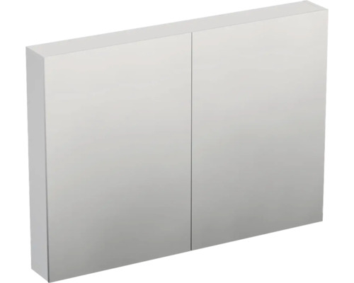 Armoire de toilette Jungborn TRENTA lxhxp 100x72x14.4 cm structure pyramide 3D blanc