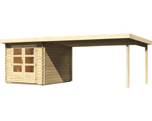 Abri de jardin en bois avec carport