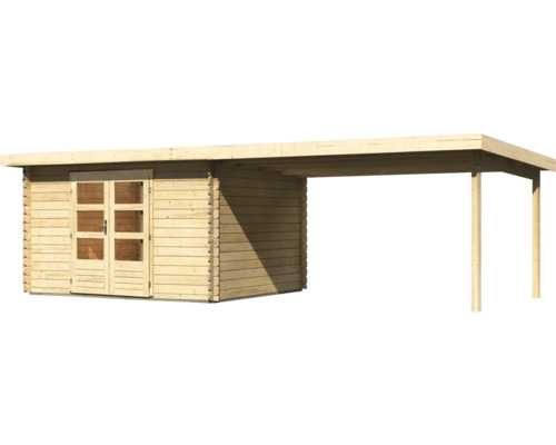 Abri de jardin en bois avec auvent
