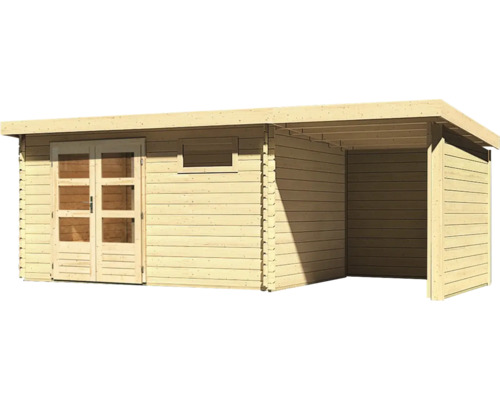 Abri de jardin en bois avec double porte et fenêtre