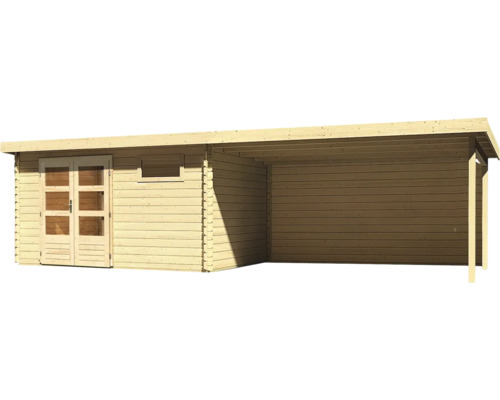 Holzgartenhaus mit Anbau