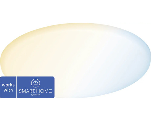 Éclairage LED à encastrer panneau Veluna VariFit 20W TunW ZB Ø 185mm blanc- Compatible avec SMART HOME by hornbach