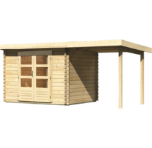 Holzgartenhaus mit Doppeltür und Vordach