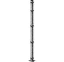 Poteau tubulaire carré avec supports