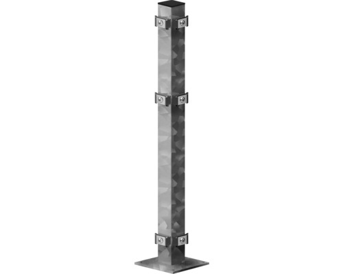 Poteau de clôture métallique avec supports