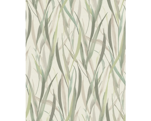 Papier peint intissé 330212 Paraiso feuilles vert Papier peint avec motif d''herbes pour la décoration murale