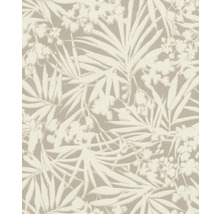 Papier peint à motif floral et feuilles de palmier