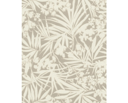 Vliestapete 330311 Paraiso Blätter beige Tapete mit floralem Muster und Palmenblättern